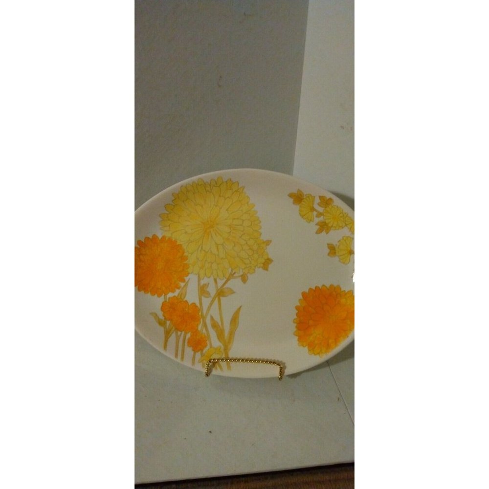 Vintage MCM Ernestine Cannon Style Chrysanthemum Serving platter 13x10